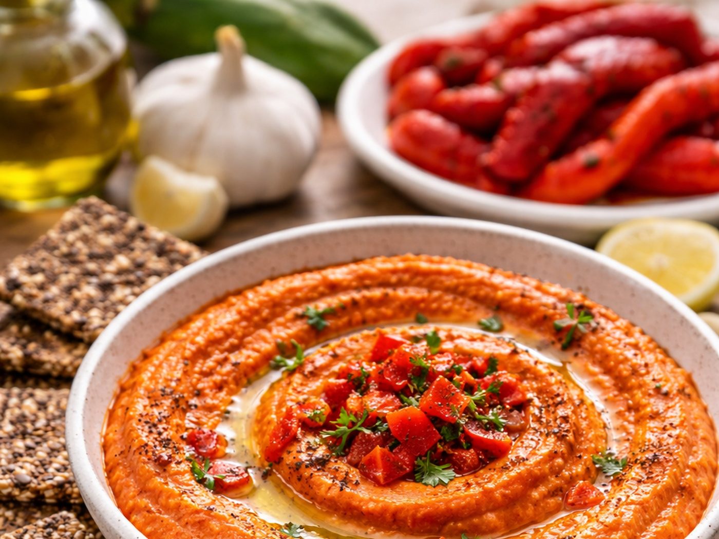 Roasted Bell Pepper Hummus